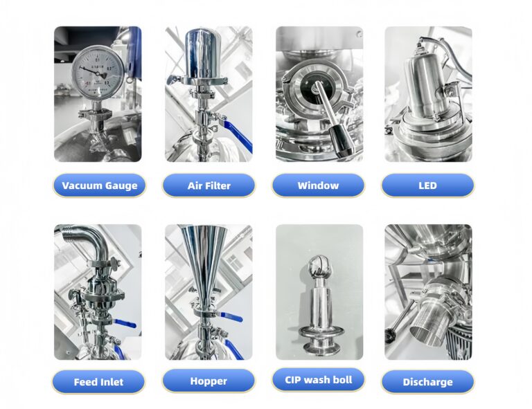 components of vacuum homogenize emulsifier