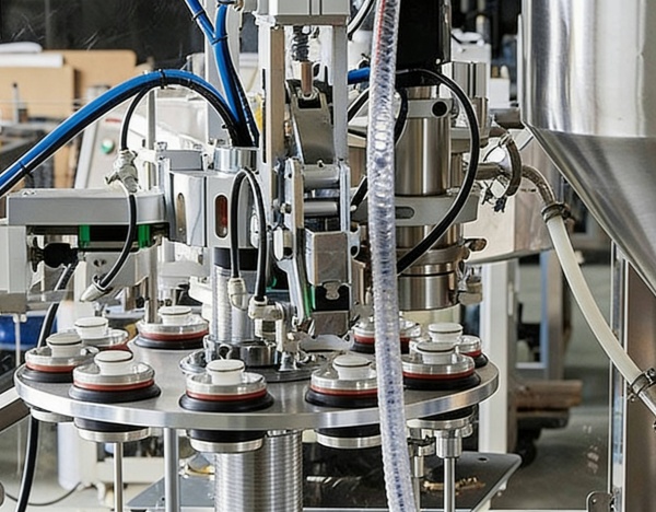High-efficiency automatic tube filling and sealing machine for plastic, aluminum, and composite tubes for cosmetics, pharmaceuticals, and pet care products.